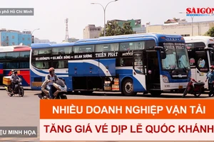 Nhiều doanh nghiệp vận tải tăng giá vé dịp lễ Quốc khánh