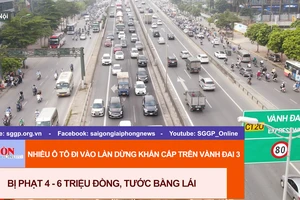 Nhiều ô tô đi vào làn dừng khẩn cấp trên Vành đai 3 bị phạt 4-6 triệu đồng, tước bằng lái