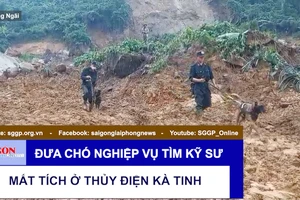 Đưa chó nghiệp vụ tìm kỹ sư mất tích ở thủy điện Kà Tinh