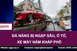 Đà Nẵng bị ngập sâu, ô tô, xe máy nằm khắp phố