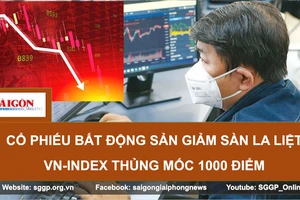 Cổ phiếu bất động sản giảm sàn la liệt, VN-Index thủng mốc 1000 điểm