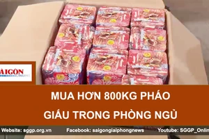 Mua hơn 800kg pháo giấu trong phòng ngủ