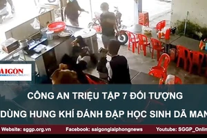 Công an triệu tập 7 đối tượng dùng hung khí đánh đập học sinh dã man