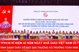 TPHCM kỷ niệm 40 năm ngày Nhà giáo Việt Nam và vinh danh thầy cô đạt Giải thưởng Võ Trường Toản năm 2022