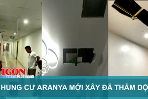 Chung cư Aranya mới xây đã thấm dột