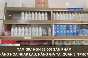 Tạm giữ hơn 26.000 sản phẩm hàng hóa nhập lậu, hàng giả tại quận 5, TPHCM