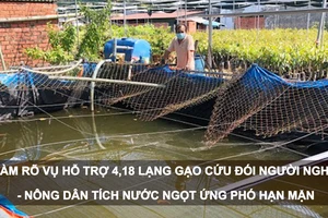 Tin nóng: Làm rõ vụ hỗ trợ 4,18 lạng gạo cứu đói người nghèo; Nông dân tích nước ngọt ứng phó hạn mặn