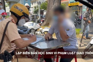 Lập biên bản các trường hợp học sinh vi phạm luật giao thông