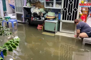 TPHCM: Triều cường dâng cao, Bình Quới – Thanh Đa lại ngập 