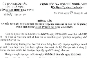 ĐBSCL: Nhiều địa phương tiếp tục cho học sinh, sinh viên nghỉ học