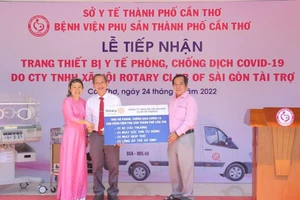 TP Cần Thơ nhận hỗ trợ thiết bị phòng chống dịch Covid-19 hơn 1,38 tỷ đồng