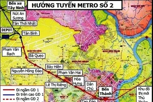 Tuyến Metro số 2 Bến Thành - Tham Lương nối dài đến Thủ Thiêm