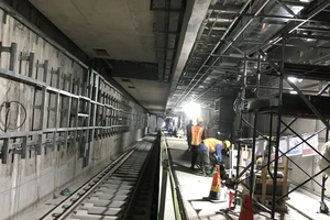 Ga ngầm khu vực Bến Thành tuyến Metro số 1 Bến Thành- Suối Tiên. Ảnh: QUỐC HÙNG