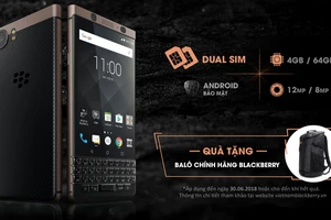 BlackBerry KEYone phiên bản khung viền kim loại màu đồng