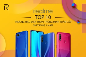 Realme xuất hiện trong Top 10 thương hiệu điện thoại di động thông minh