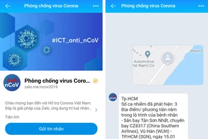 Người dân TPHCM có thể theo dõi thông tin chính thống về COVID-19 trên Zalo