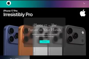 Một trang web lừa đảo giả mạo trang web chính thức của Apple với nút “Đặt hàng ngay” dẫn đến biểu mẫu thu thập dữ liệu tài chính người dùng