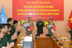  Cử 2 sĩ quan tham gia Lực lượng Gìn giữ hòa bình Liên hiệp quốc