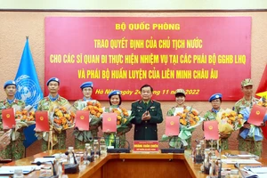 Cử 7 sĩ quan tham gia lực lượng giữ gìn hoà bình