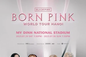 Poster quảng bá chương trình biểu diễn của nhóm Blackpink