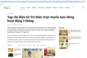  Tạp chí điện tử Tri thức trực tuyến tạm dừng 3 tháng