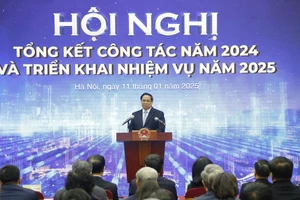 Thủ tướng Phạm Minh Chính dự và chỉ đạo Hội nghị tổng kết công tác năm 2024, triển khai nhiệm vụ năm 2025 của Đài Truyền hình Việt Nam. Ảnh: VTV