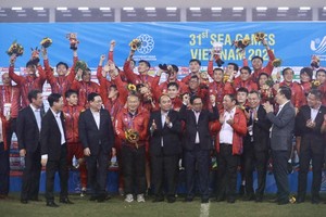  越南男足成功衛冕東運會金牌。