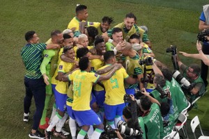 巴西球員慶祝進球（圖源：互聯網） 