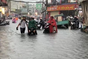 本市多条街道成泽国。