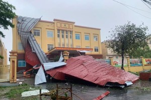 3号台风正登陆广宁省与海防市