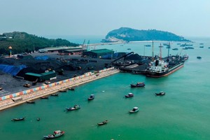 广平省广泽县广东乡罗屿国际综合港口一隅。