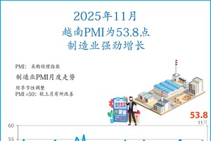 2025年11月越南PMI为53.8点 制造业强劲增长