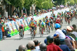 Trần Tuấn Kiệt với pha ăn mừng chiến thắng. 