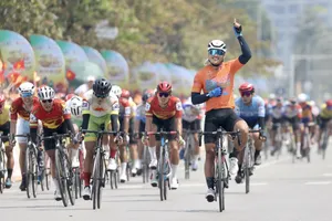 Trần Tuấn Kiệt lại có cơ hội ăn mừng chiến thắng. Ảnh: HOÀNG HÙNG