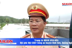 Quảng Ngãi: Quốc lộ 1 ách tắc giao thông do lũ