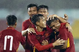 Niềm vui của các cầu thủ Việt Nam