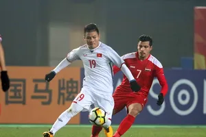 Quả bóng đồng VN 2017 Nguyễn Quang Hải đang gây ấn tượng ở VCK U23 châu Á 2018. Ảnh: ANH KHOA