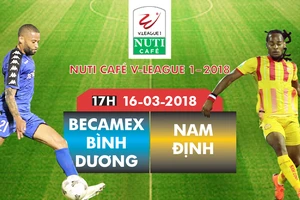 Cuộc so tài được chờ đón giữa B.Bình Dương và Nam Định. Infographic: HỮU VI