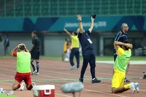 Nỗi thất vọng của đội Syria sau trận đấu. Ảnh: DŨNG PHƯƠNG