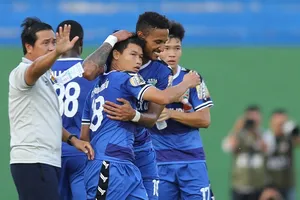 Becamex Bình Dương vào tốp 3 sau chiến thắng 3-1 trước Đà Nẵng. Ảnh: DŨNG PHƯƠNG