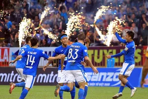 Đội Than Quảng Ninh đã có trận thắng đầu tiên. Ảnh: MINH HOÀNG