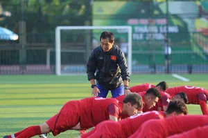 Đội U22 Việt Nam trong buổi tập chiều 29-10. Ảnh: Đoàn Nhật