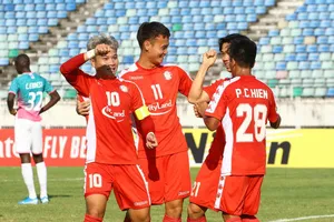 CLB TPHCM suýt trắng tay tại Myanmar. Ảnh: AFC