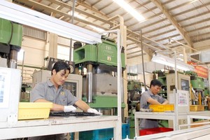 Producing rubber for export at Thong Nhat Rubber Joint Stock Company. (Photo: SGGP)