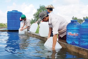 Freshwater transported to saltwater-intrusion-hit regions