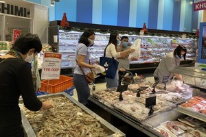 Customers go shopping at Aeon Mall Binh Tan. (Photo: SGGP)
