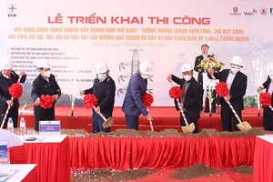 Construction of power transmission line from Lao to Vietnam started