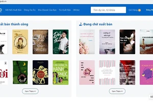 Giao diện của iPub.vn, nơi hứa hẹn làm nên chuyện cho ngành xuất bản trong thời gian tới