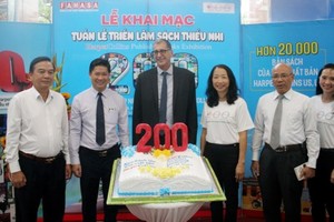 Book exhibition celebrating the 200th year in business for HarperCollins at Nguyen Hue Book Store in Ho Chi Minh City