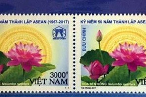 Postage stamp issued on ASEAN’s 50th founding anniversary (Source: internet)